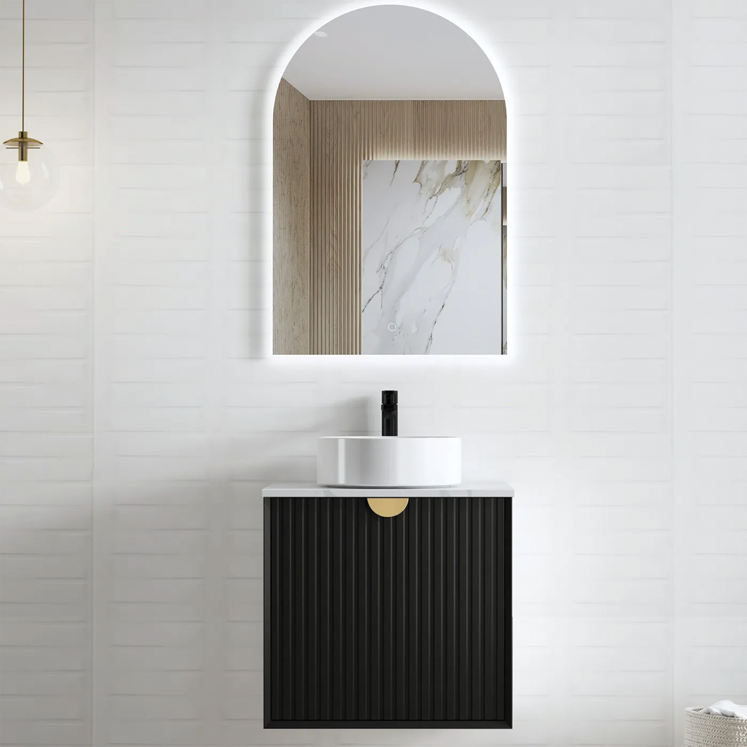 Otti - 600wx550hx460d Marlo Matt Black 600mm Wall Hung Vanity (Cabinet Only)