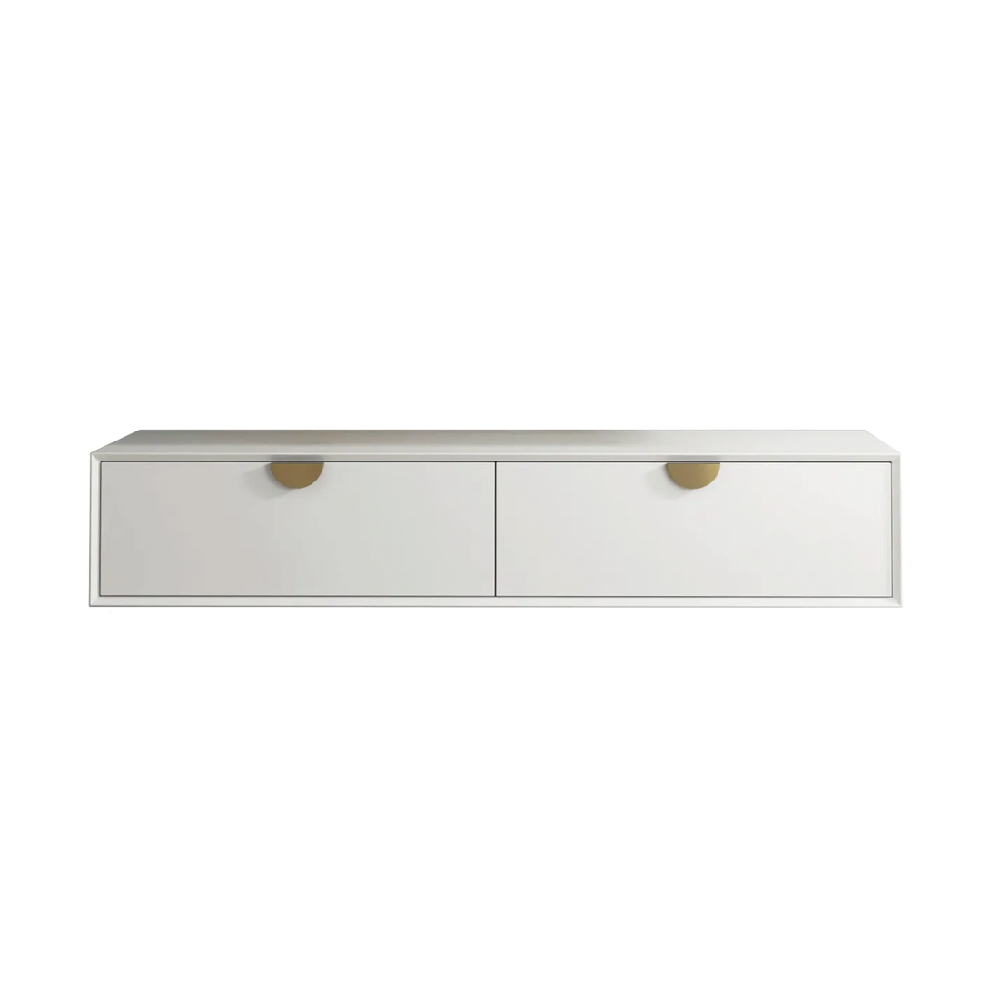 Otti - 1500wx250hx460d Moonlight Satin White 1500mm Wall Hung Vanity (Cabinet Only)