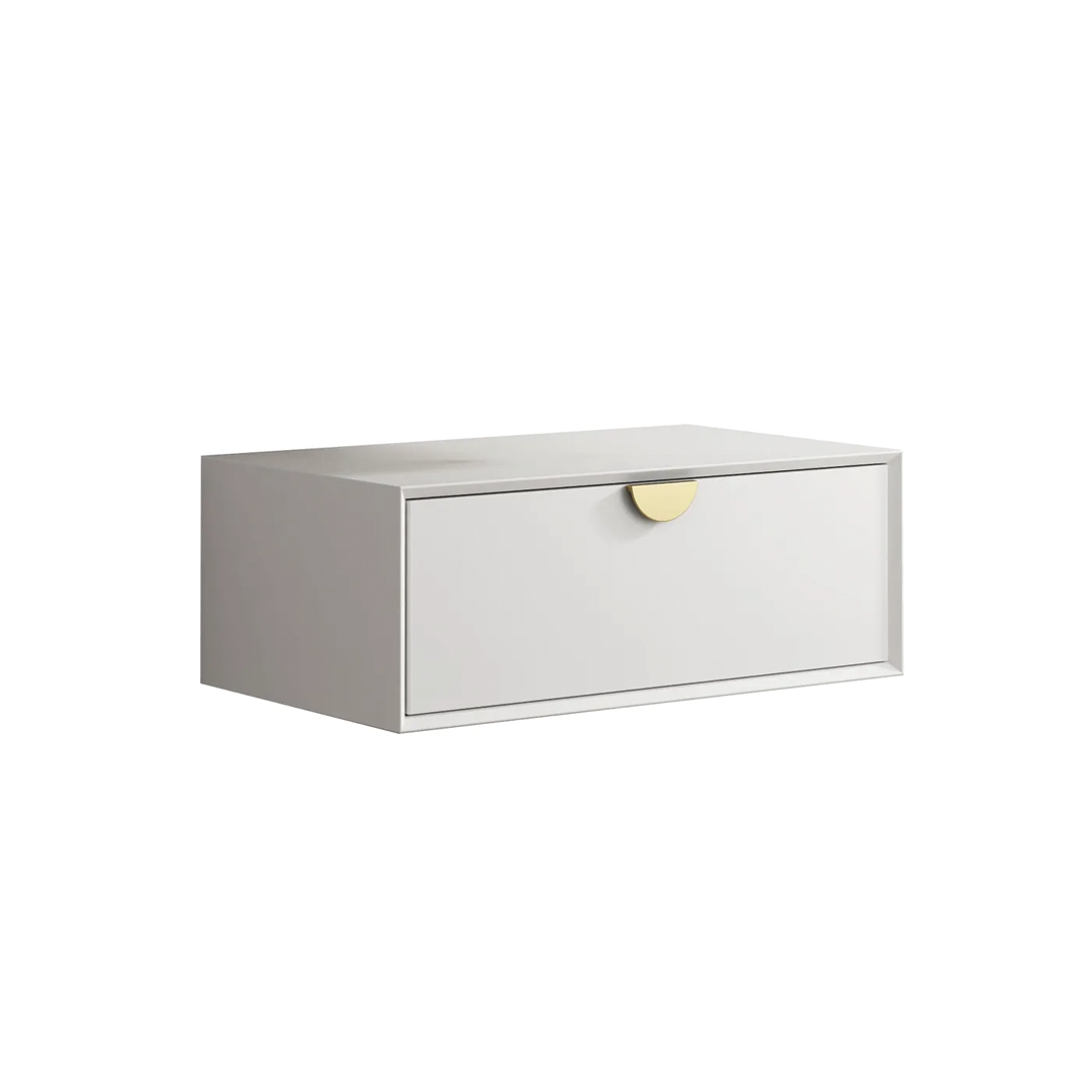 Otti - 750wx250hx460d Moonlight Satin White 750mm Wall Hung Vanity (Cabinet Only)