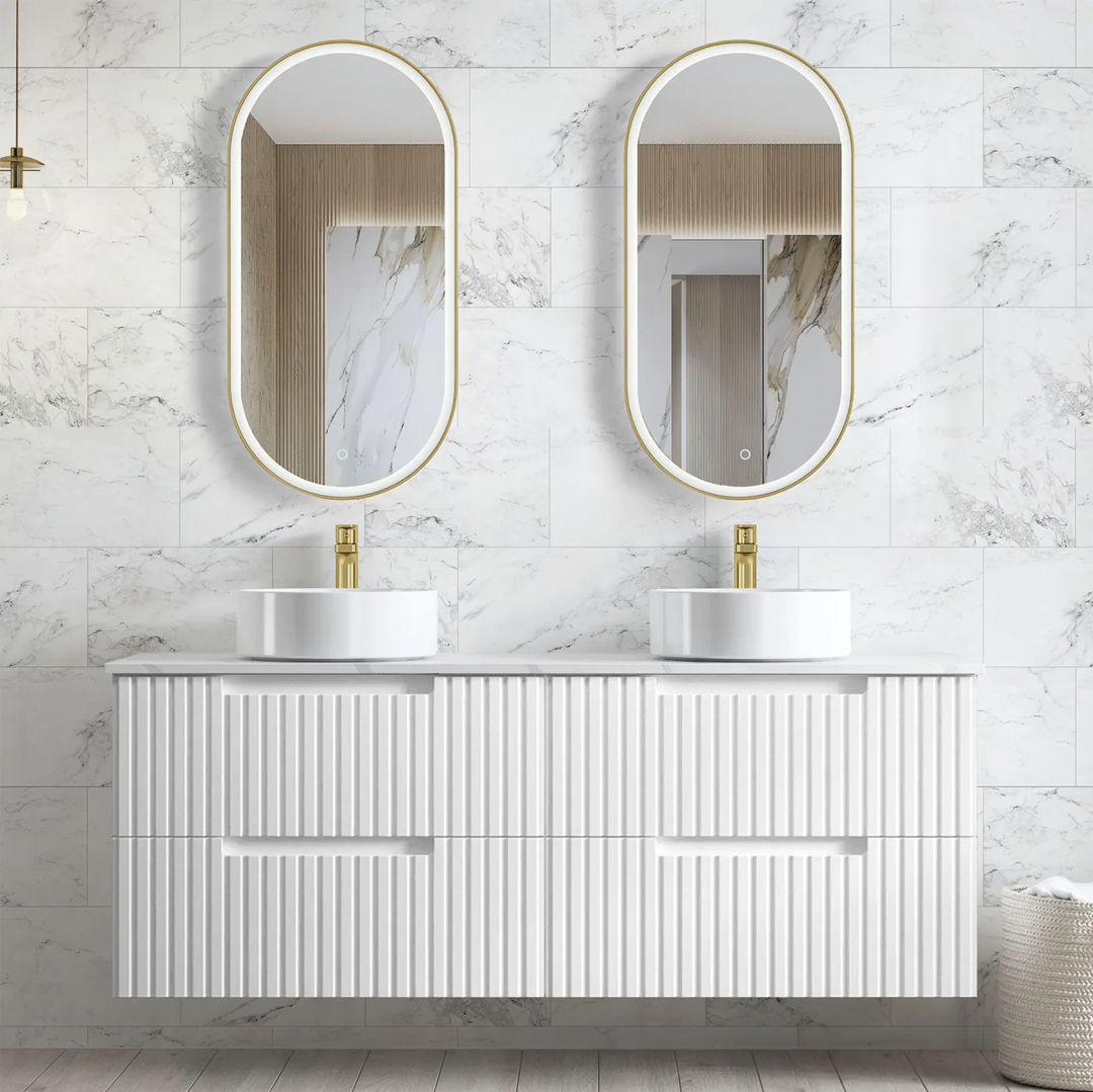 Otti - 1490wx550hx450d Noosa Satin White 1500mm Wall Hung Vanity (Cabinet Only)