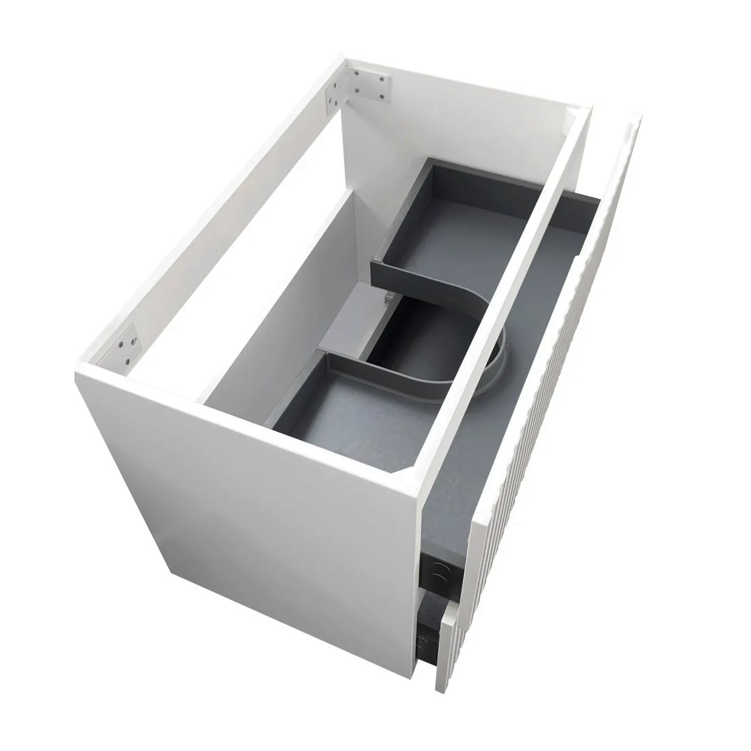 Otti - 890wx550hx450d Noosa Satin White 900mm Wall Hung Vanity (Cabinet Only)