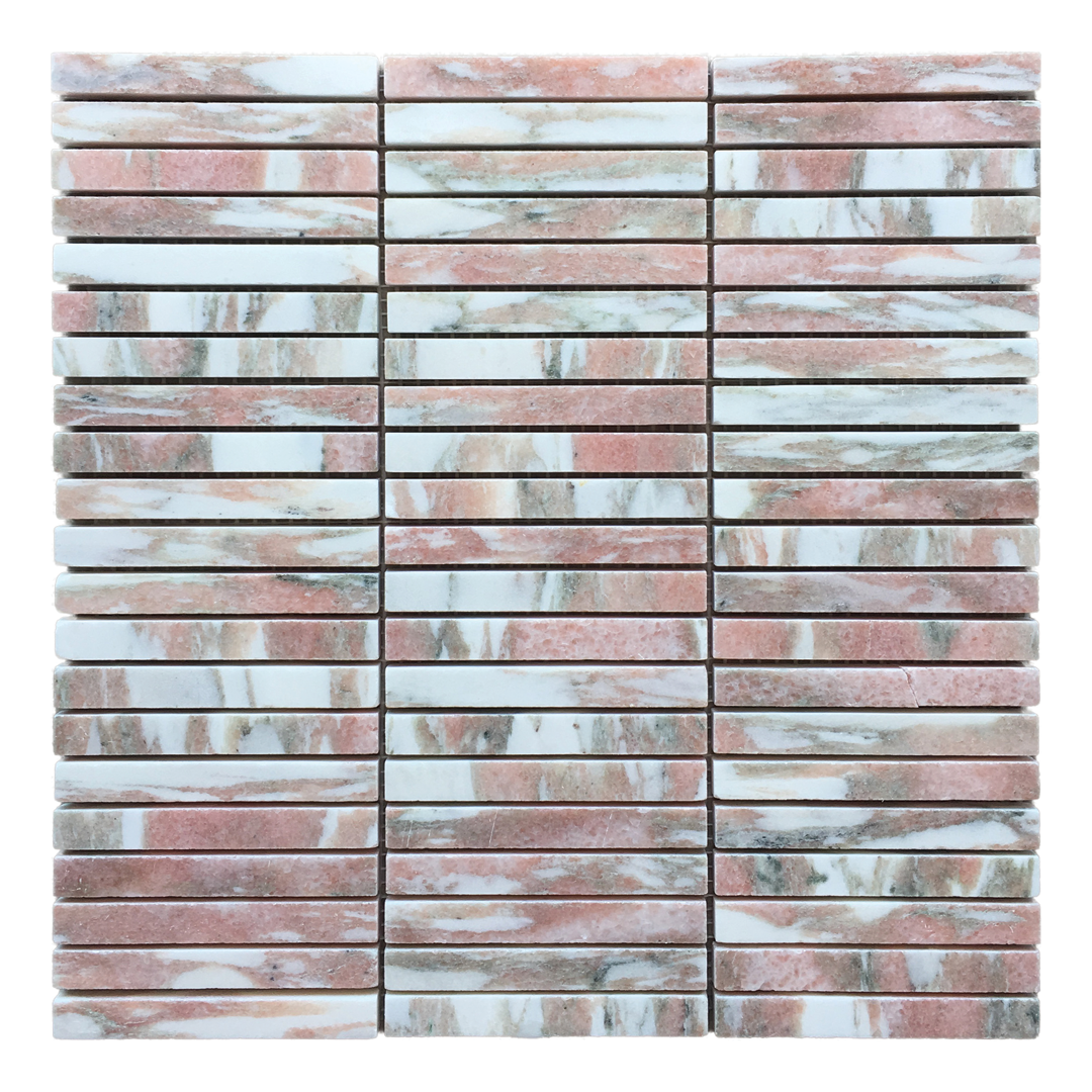 305x305mm EDS - Norwegian Rose KitKat Marble Mosaic