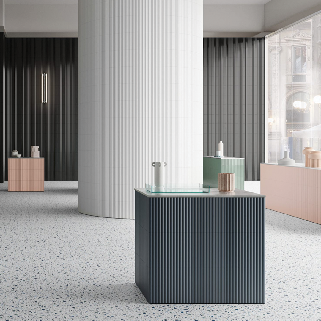 75x300mm Quintessenza Ceramiche - Bassa Marea Blu Lucido