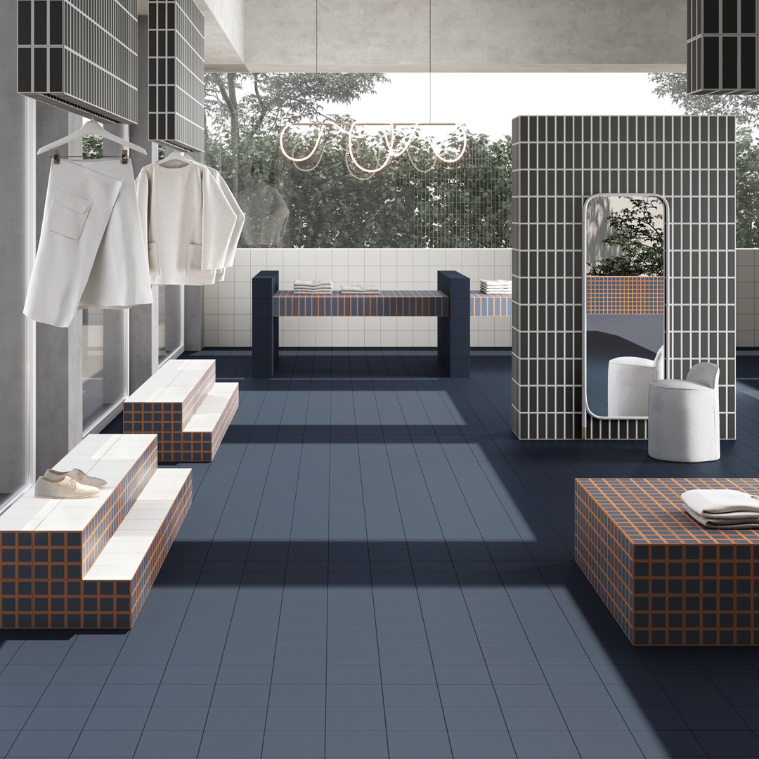 186x186mm Quintessenza Ceramiche - Oltre3 Blu