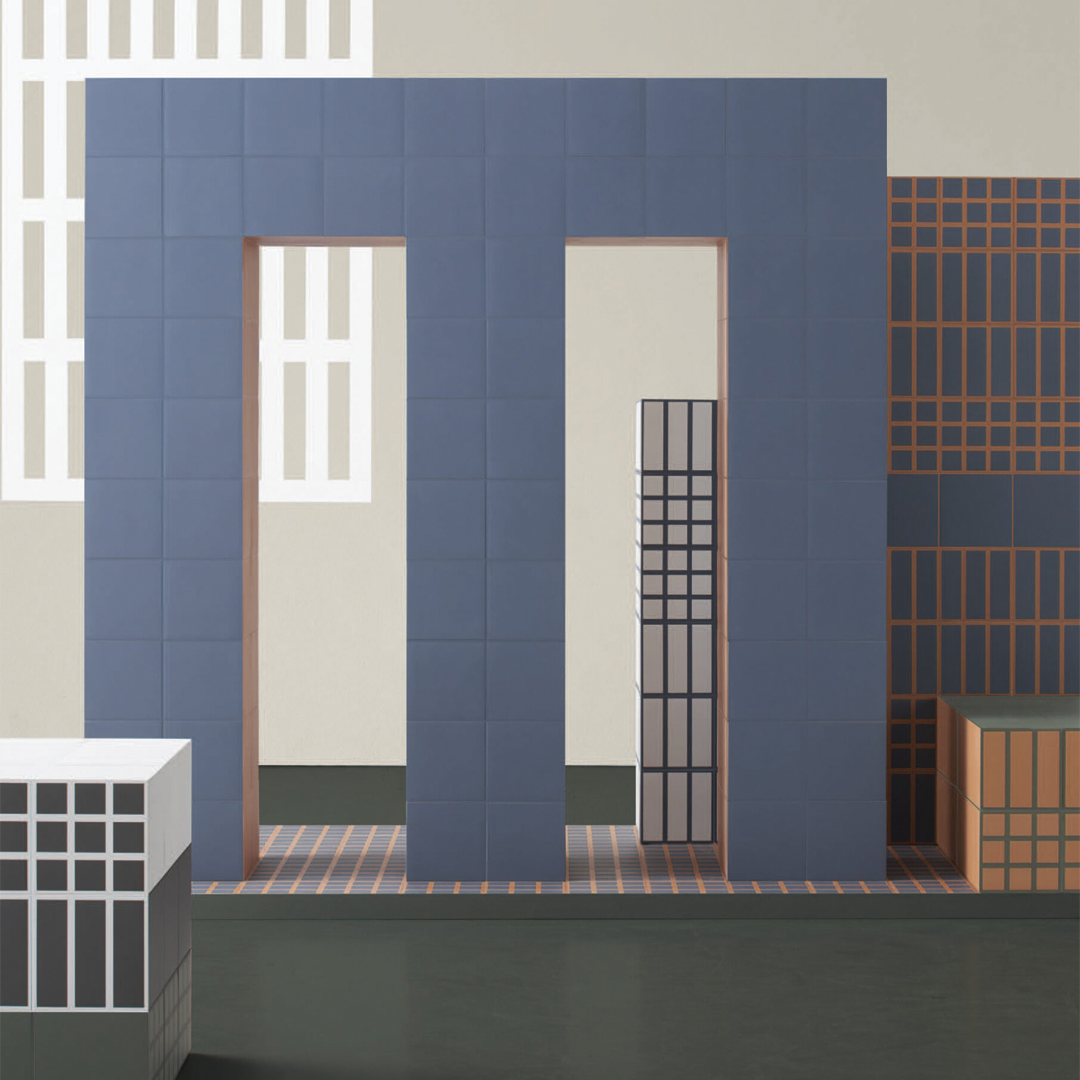 186x186mm Quintessenza Ceramiche - Oltre3 Blu