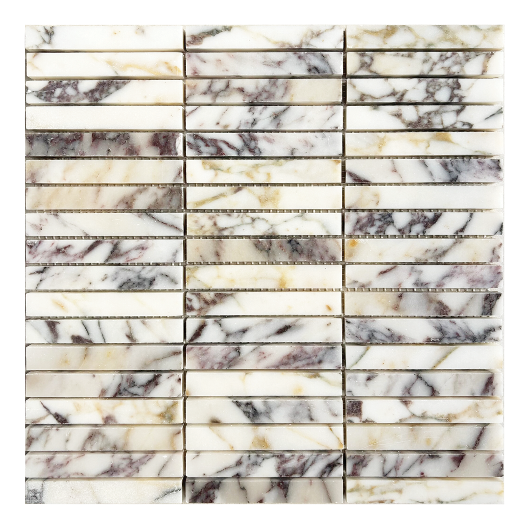 305x305mm EDS - Viola Oro KitKat Marble Mosaic