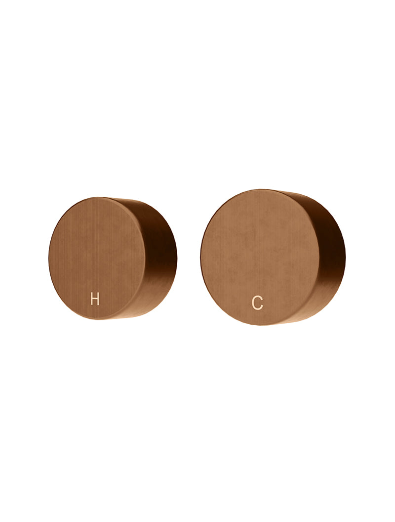 Meir Circular Wall Taps Lustre Bronze