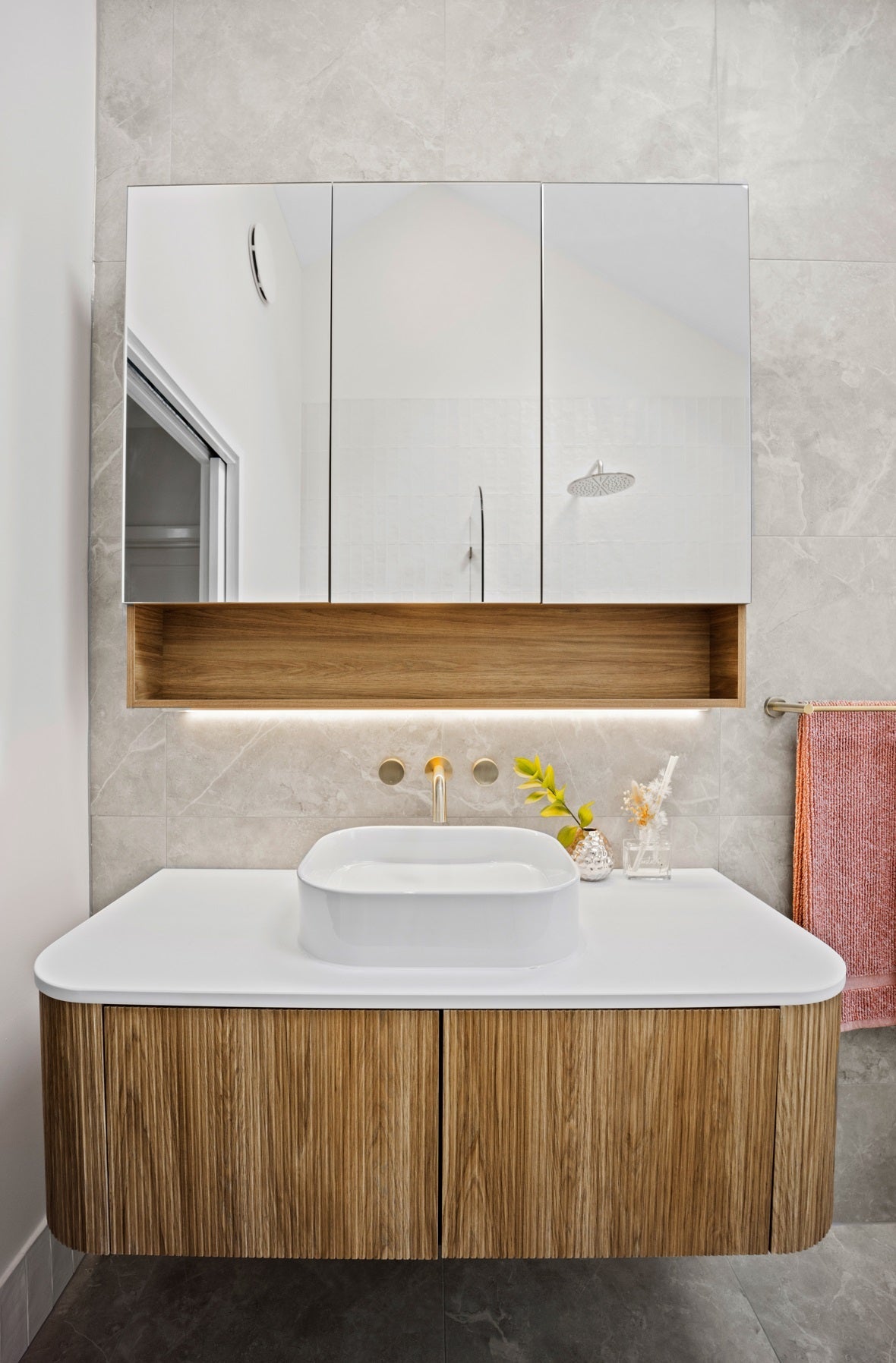 Meir Circular Wall Taps PVD Tiger Bronze