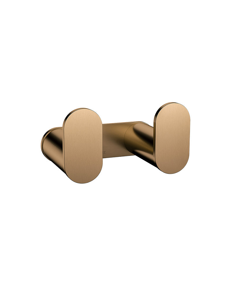Meir Curvaé Double Robe Hook Lustre Bronze