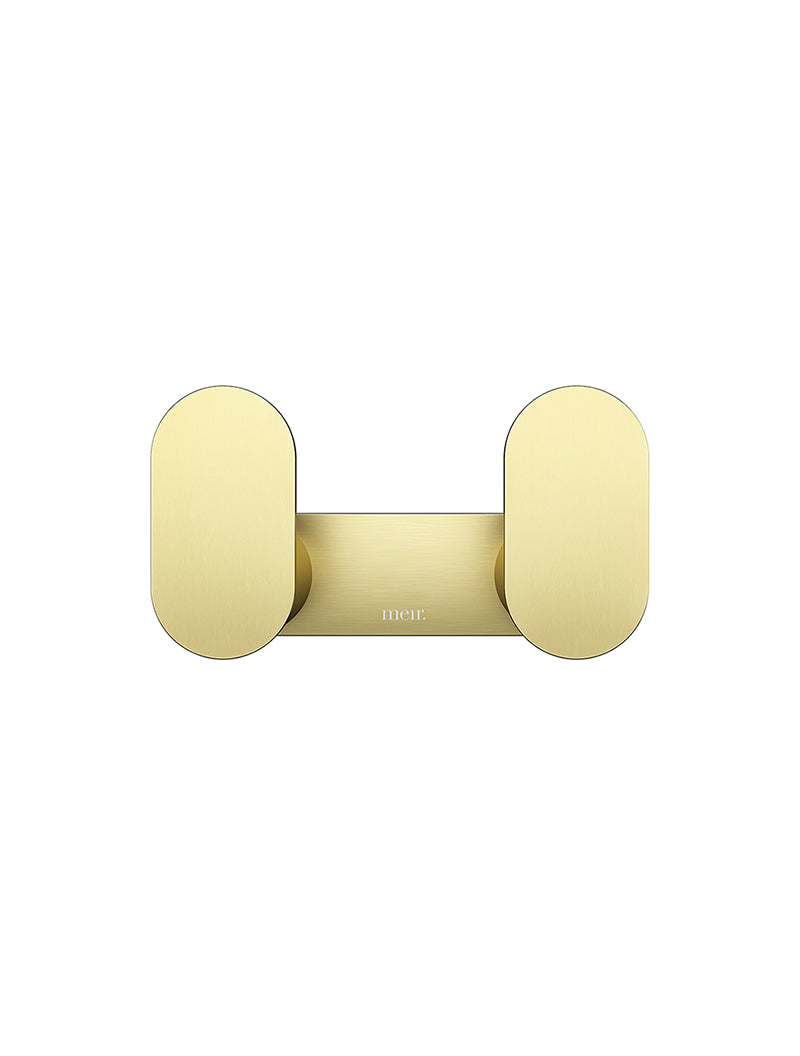 Meir Curvaé Double Robe Hook PVD Tiger Bronze