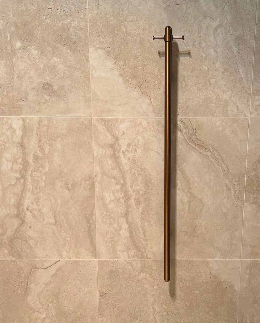Meir Heated Vertical Towel Rail Lustre Bronze