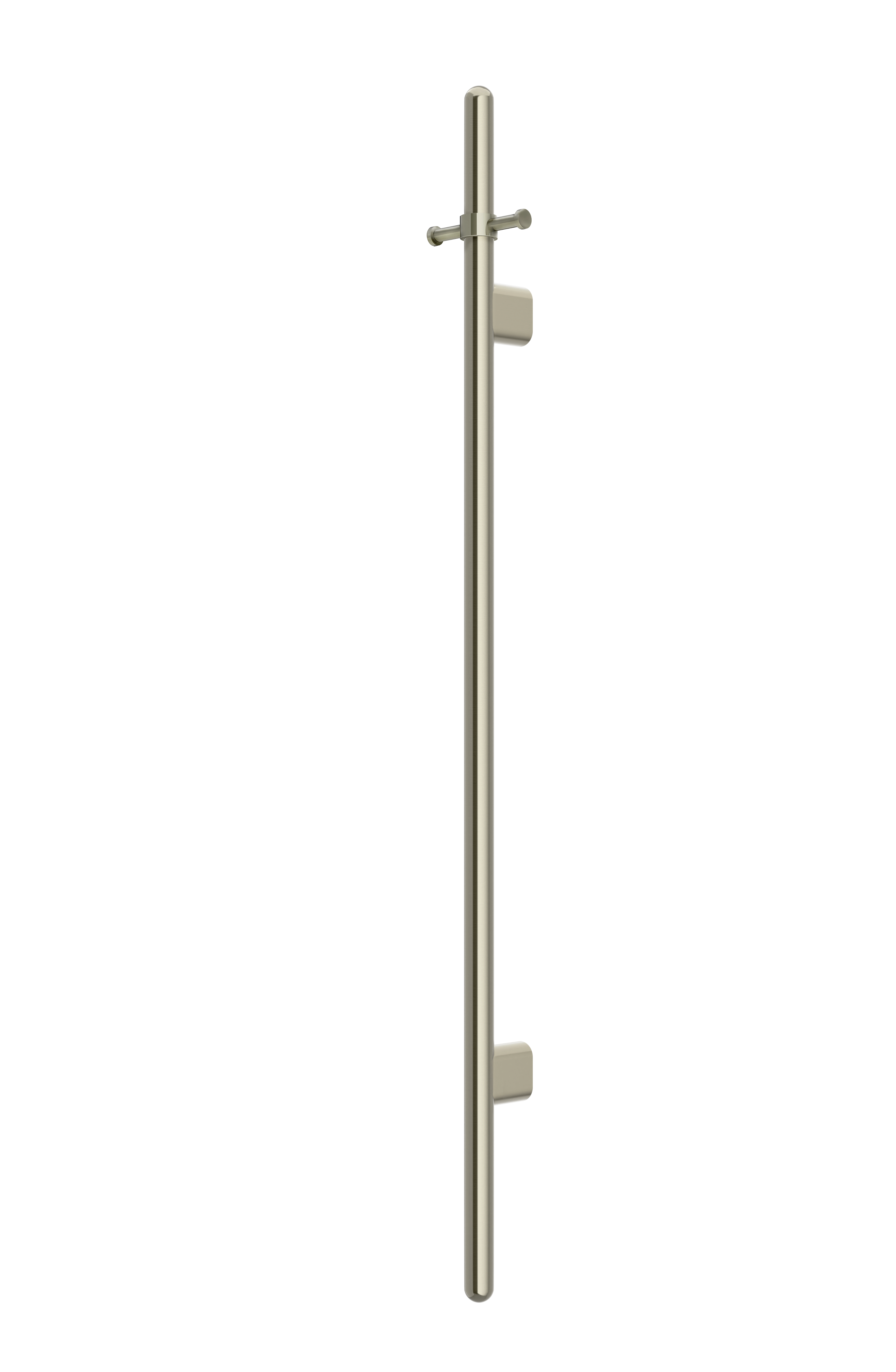 Meir Heated Vertical Towel Rail PVD Brushed Nickel