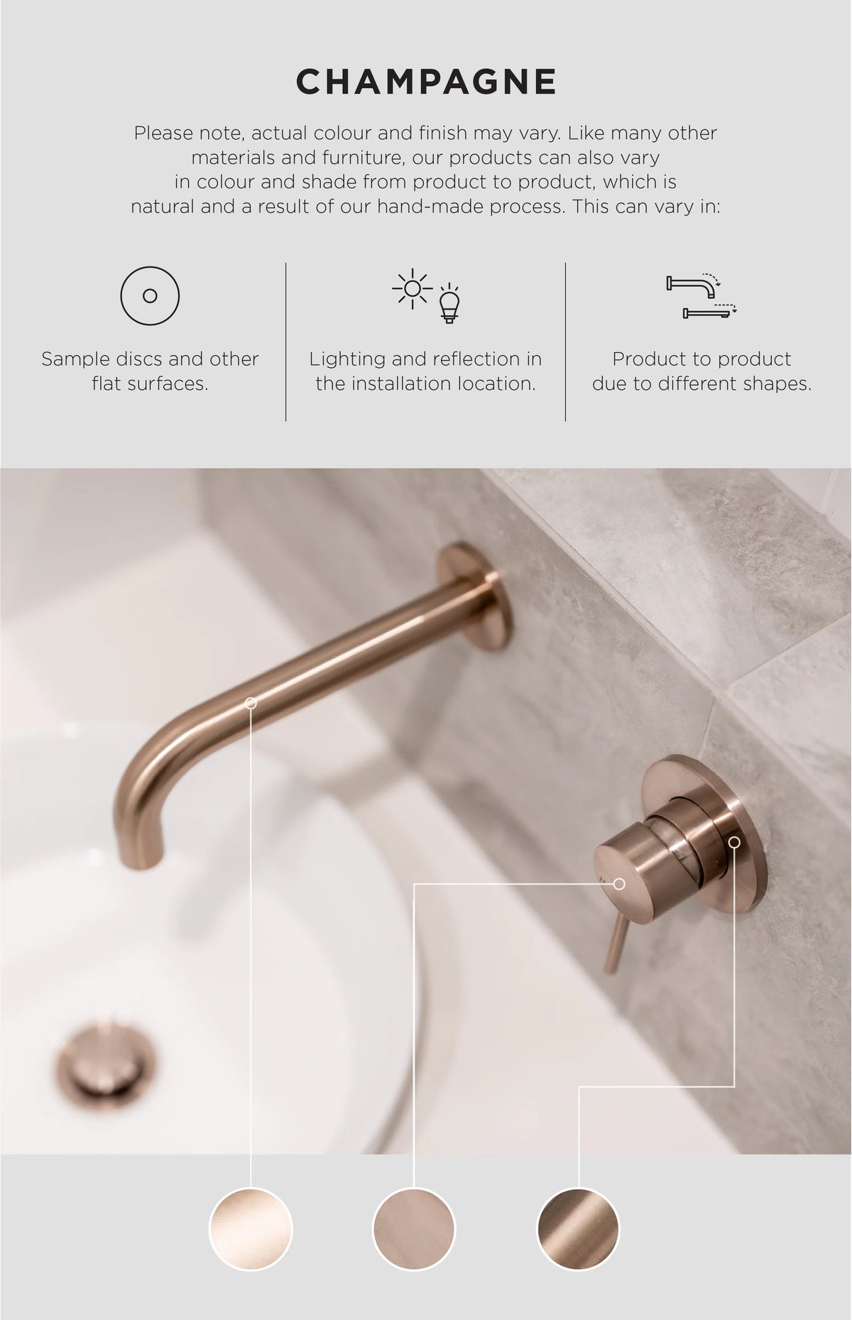 Meir Öppen Round Pull 520mm Cabinet Handle PVD Champagne