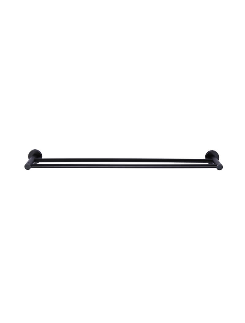 Meir Round Double Towel Rail 600mm Matte Black