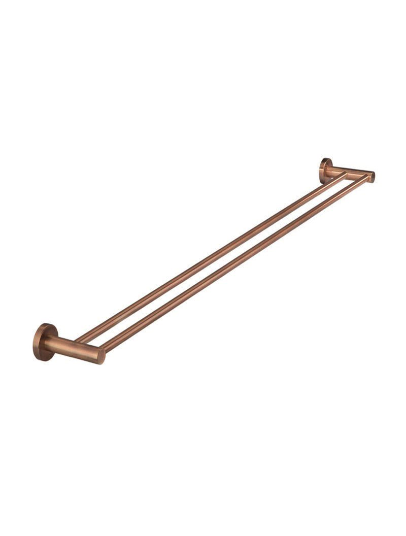 Meir Round Double Towel Rail 900mm Lustre Bronze