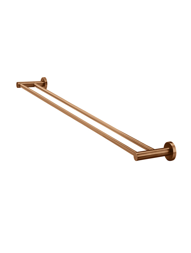 Meir Round Double Towel Rail 900mm Lustre Bronze