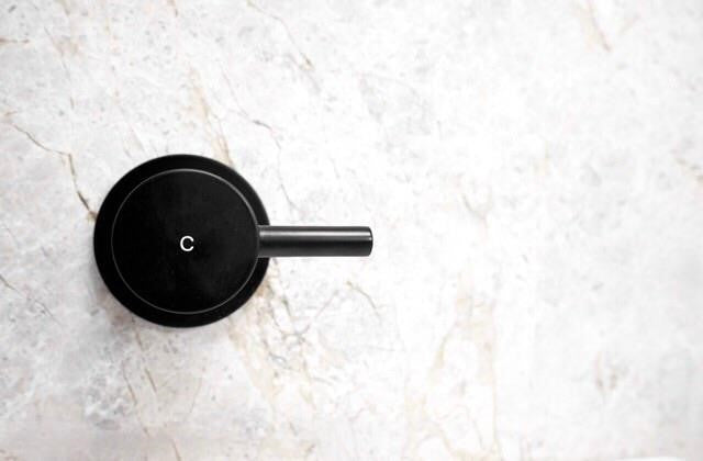 Meir Round Quarter Turn Wall Top Assemblies Matte Black