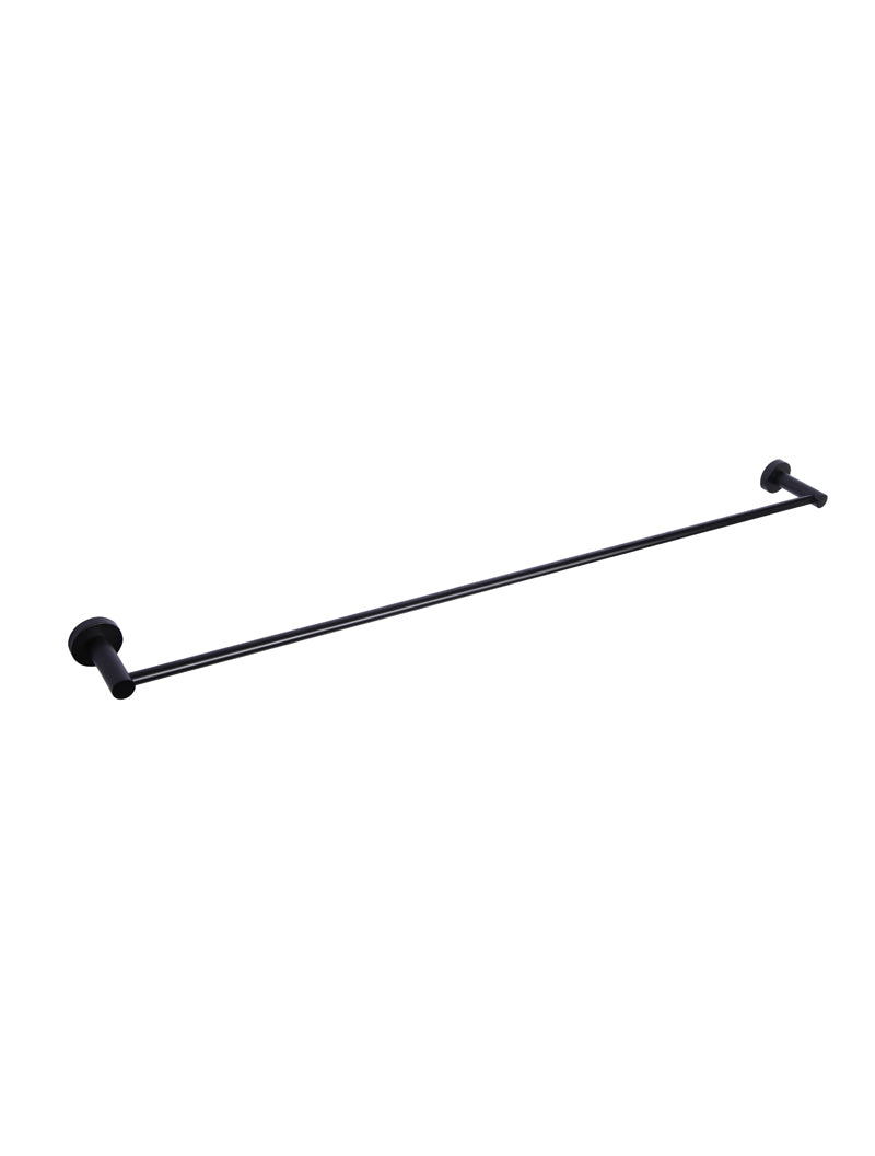 Meir Round Single Towel Rail Matte Black