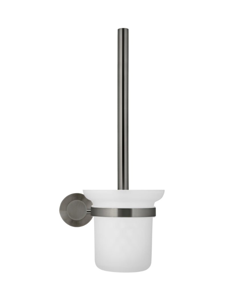 Meir Round Toilet Brush & Holder Shadow Gunmetal