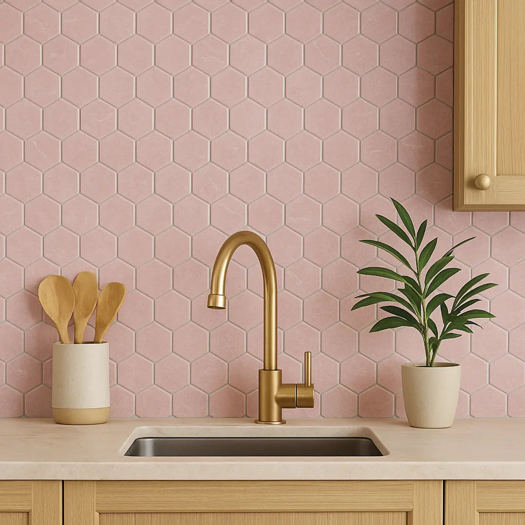 Elite Design Studio -  EDS - Hexagon Stone Mosaic