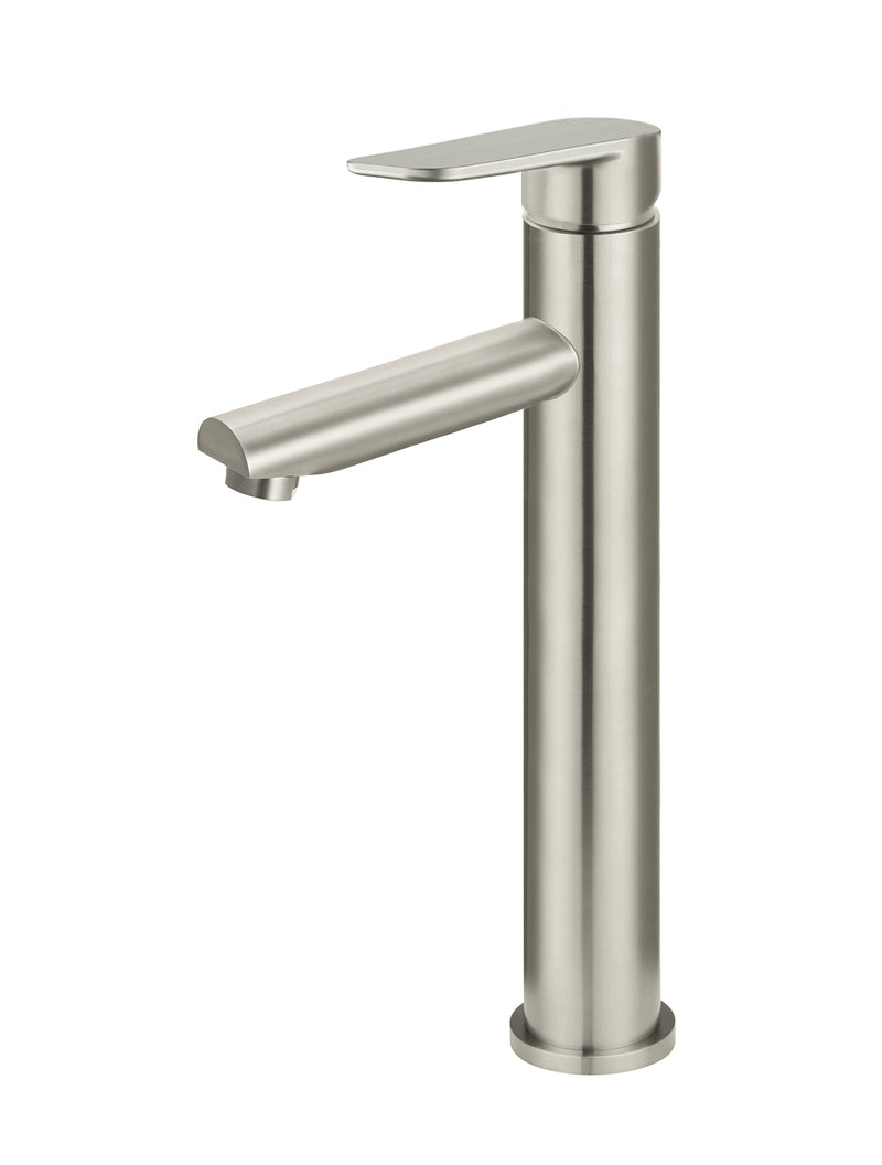 Meir Round Paddle Tall Basin Mixer in Brushed Nickel