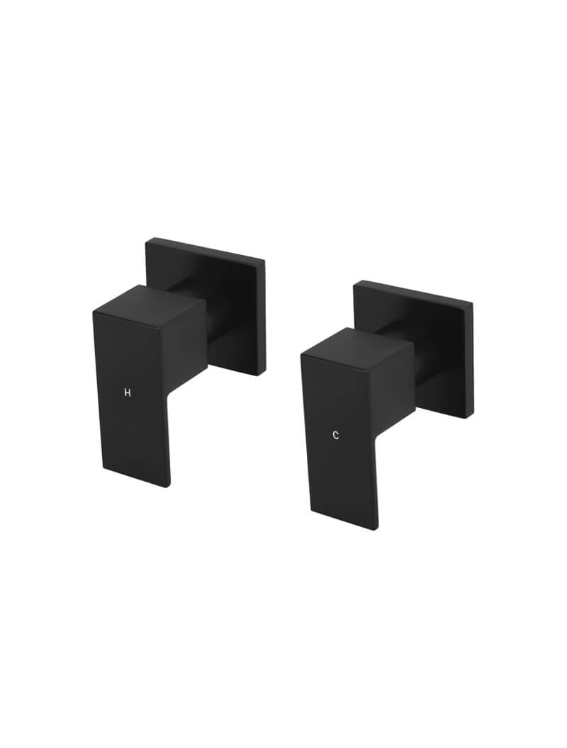 Meir Square Quarter Turn Wall Top Assemblies in Matte Black
