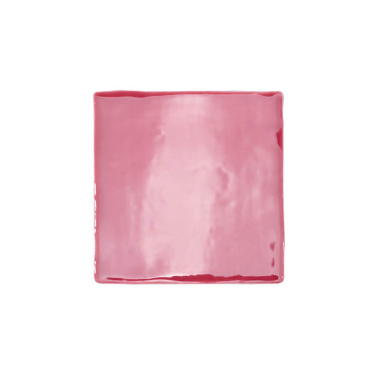 100x100mm Cobsa Ceramica - Handmade Hot Pink Dark Gloss