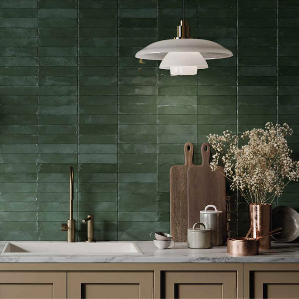 100x100mm Rondine - Marrakech Green