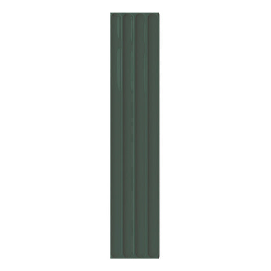 107x542mm DNA Tiles - Plinto In (Concave) Green Gloss