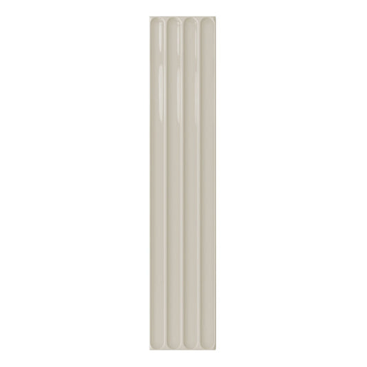 107x542mm DNA Tiles - Plinto In (Concave) Greige Gloss