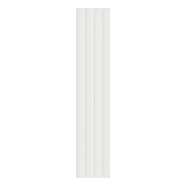 107x542mm DNA Tiles - Plinto In (Concave) White Matt