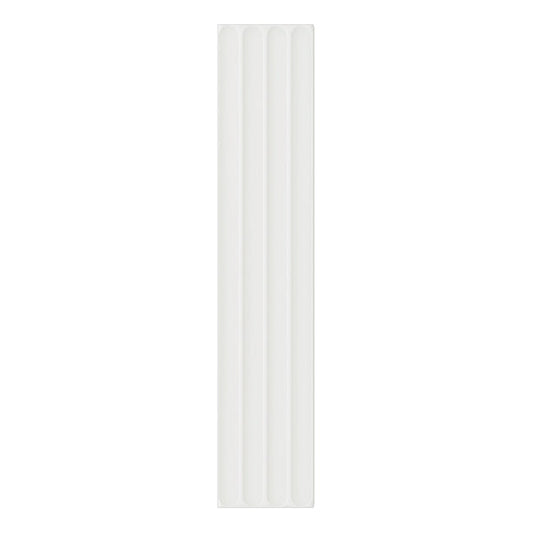107x542mm DNA Tiles - Plinto In (Concave) White Matt