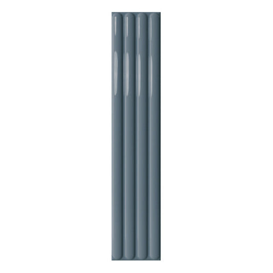 107x542mm DNA Tiles - Plinto Out (Flute) Blue Gloss