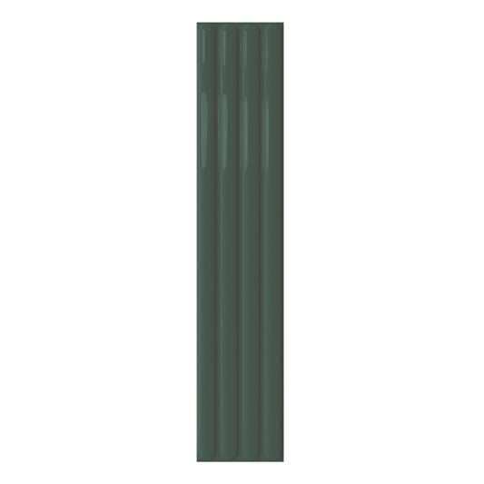 107x542mm DNA Tiles - Plinto Out (Flute) Green Gloss
