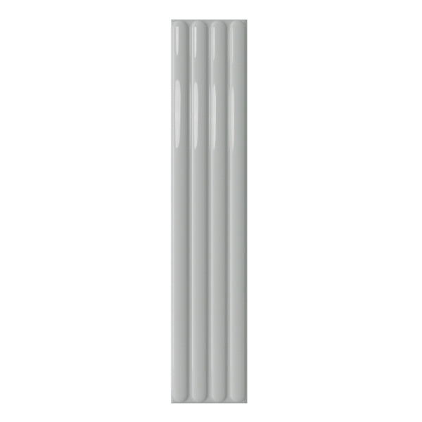107x542mm DNA Tiles - Plinto Out (Flute) Grey Gloss