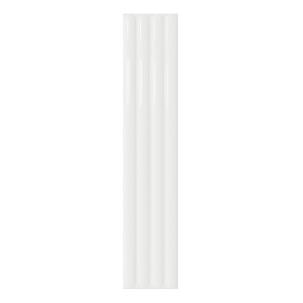 107x542mm DNA Tiles - Plinto Out (Flute) White Gloss