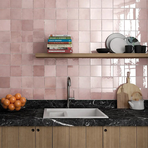 132x132mm Equipe Ceramicas - Artisan Rose Mallow