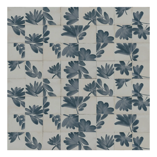150x150mm Marazzi - Rice Grigio Decoro Blossom Lux