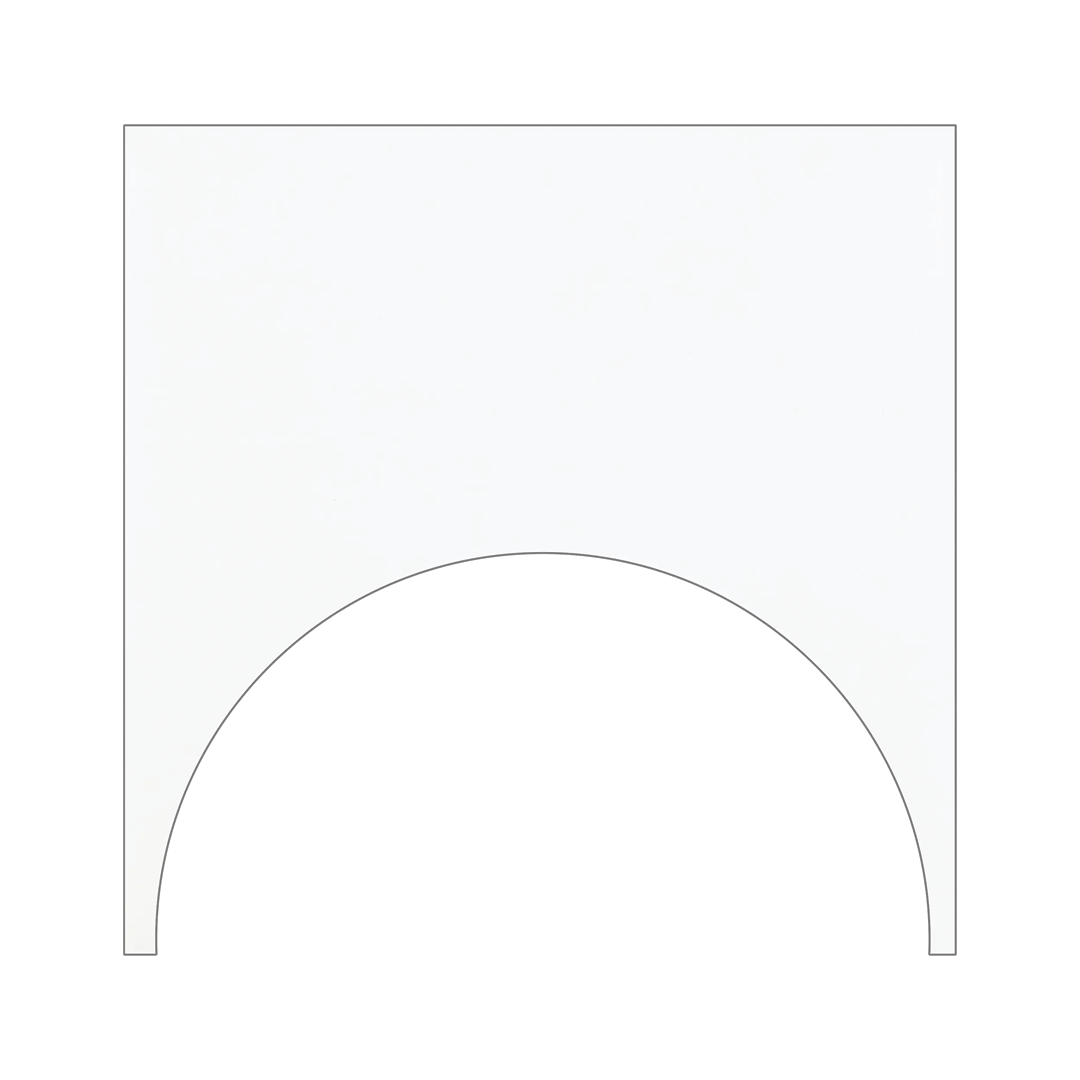 150x150mm Quintessenza Ceramiche - FargBlock Cirkel Out Bianco Matt