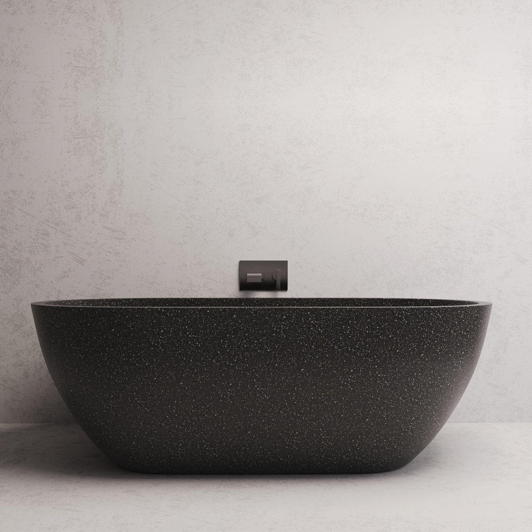 1700x800x560mm Madu Living - Indy Bath Black