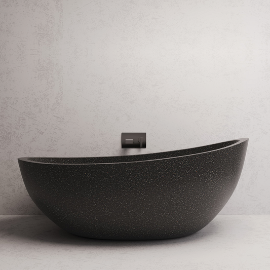1700x910x710mm Madu Living - Ray Large Bath Black