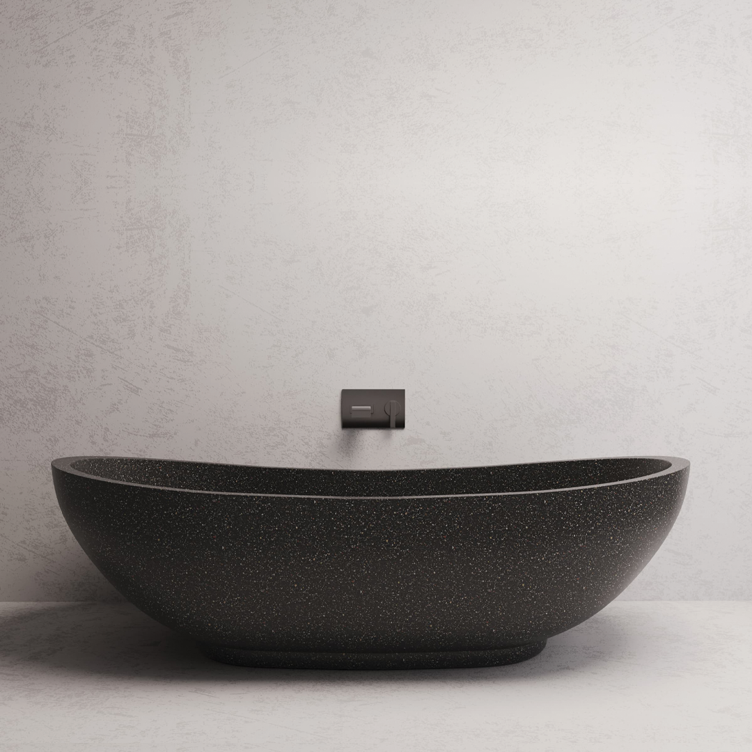 1790x856x575mm Madu Living - Willow Bath Black