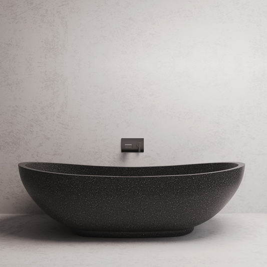 1790x856x575mm Madu Living - Willow Bath Black