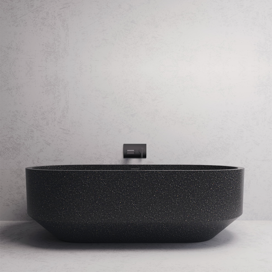 1800x810x560mm Madu Living - Eden Oval Bath Black
