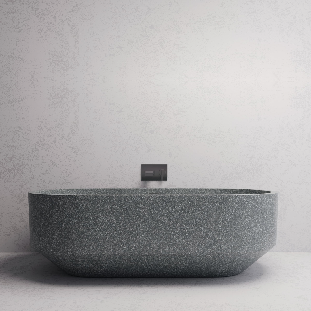 1800x810x560mm Madu Living - Eden Oval Bath Grey