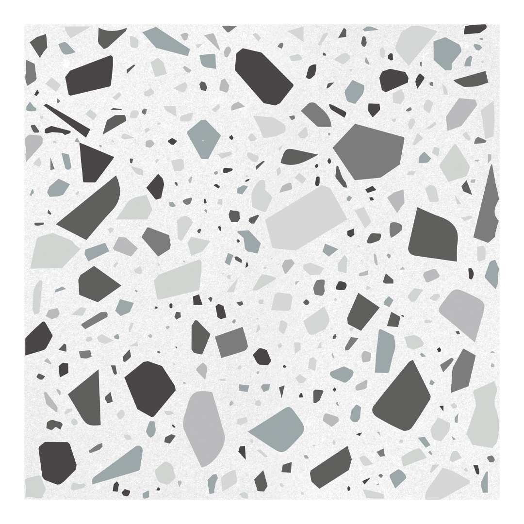 186x186mm Quintessenza Ceramiche - Confetti Bianco Grigio