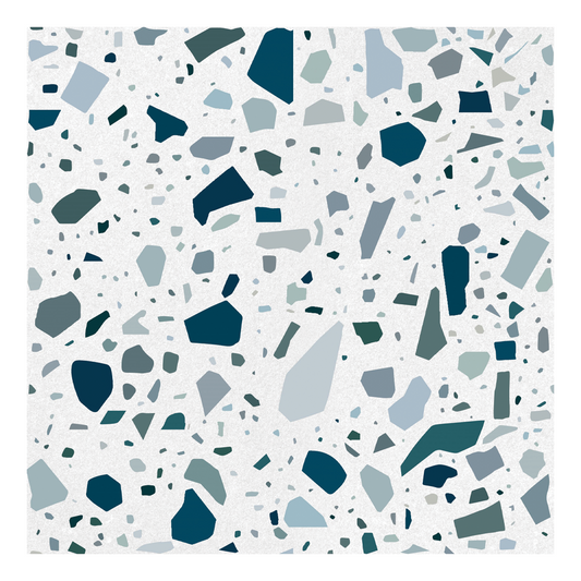 186x186mm Quintessenza Ceramiche - Confetti Bianco Petrolio