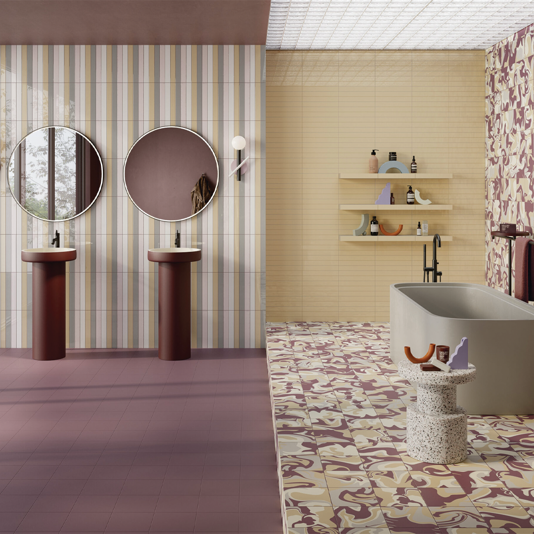 186x186mm Quintessenza Ceramiche - Fluid Berries Licious