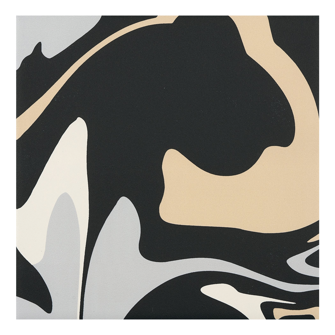 186x186mm Quintessenza Ceramiche - Fluid Black Coffee