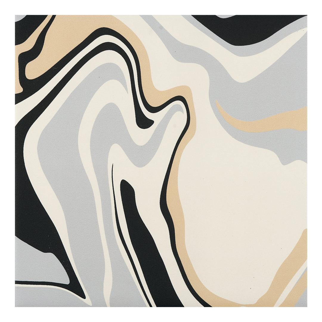 186x186mm Quintessenza Ceramiche - Fluid Black Coffee